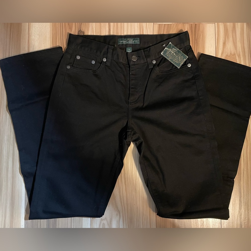 NWT Ralph Lauren Classic Straight Jean Black Size 2